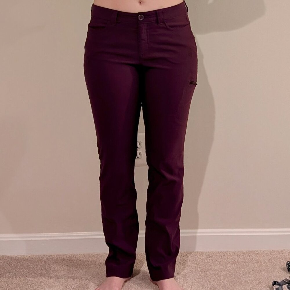 Eddie Bauer Stretch Rainier Hiking Outdoor Pants in Plum Purple, Size 8 - Picture 3 of 6